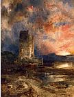 Thomas Moran Sunset on the Moor I painting